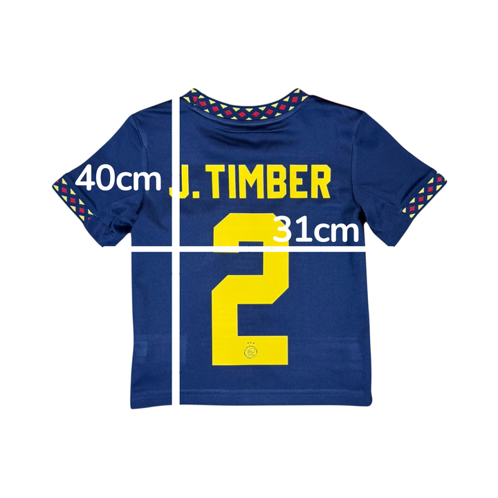 2022-23 Ajax Adidas Away Shirt J. TIMBER #2 - 9/10 - (3-4 Years)