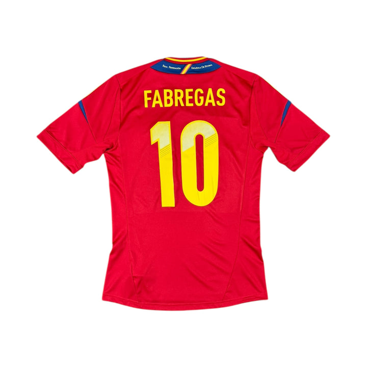2011-12 Spain Adidas Home Shirt Euro Final Match Detail #10 FABREGAS - 9/10 - (S)