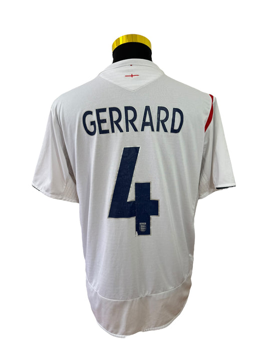 England 2006/07 #4Gerrard Home Football Jersey