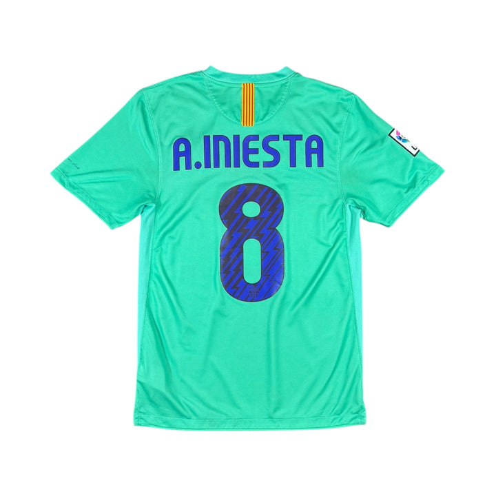 2010-11 Barcelona Nike Away Shirt #8 A. INIESTA - 9/10 - (S)