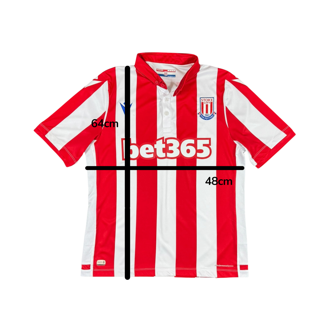 2019-20 Stoke City Macron Home Shirt - 8/10 - (M)