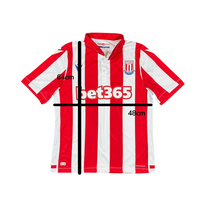 2019-20 Stoke City Macron Home Shirt - 8/10 - (M)