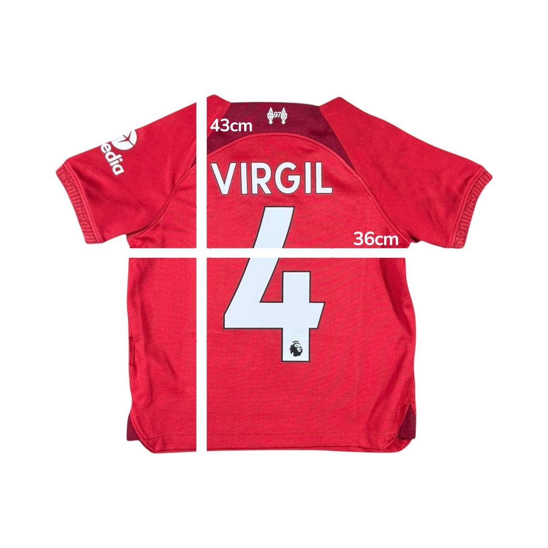 2022-23 Liverpool Nike Home Shirt #4 VIRGIL - 9/10 - (4-5 Years)