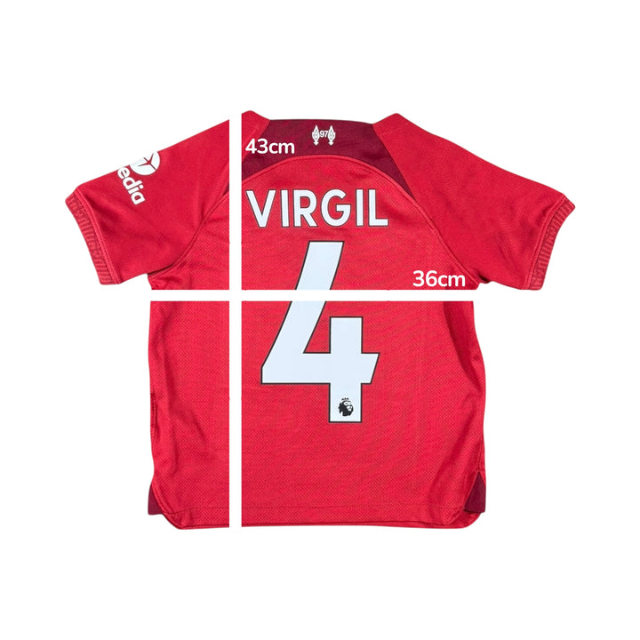 2022-23 Liverpool Nike Home Shirt #4 VIRGIL - 9/10 - (4-5 Years)