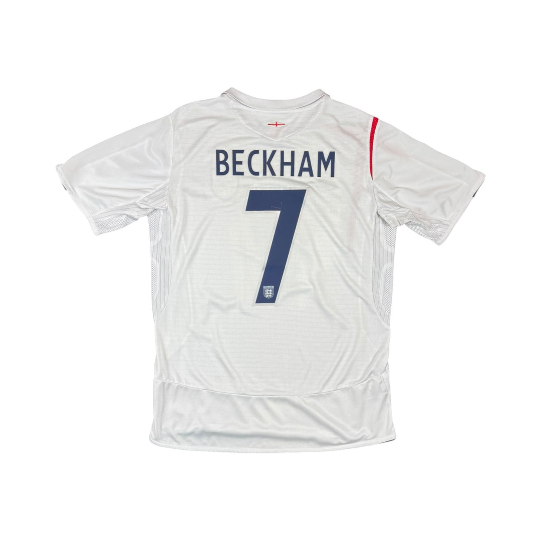 2005-07 England Umbro Home Shirt BECKHAM #7 - 9/10 - (M)