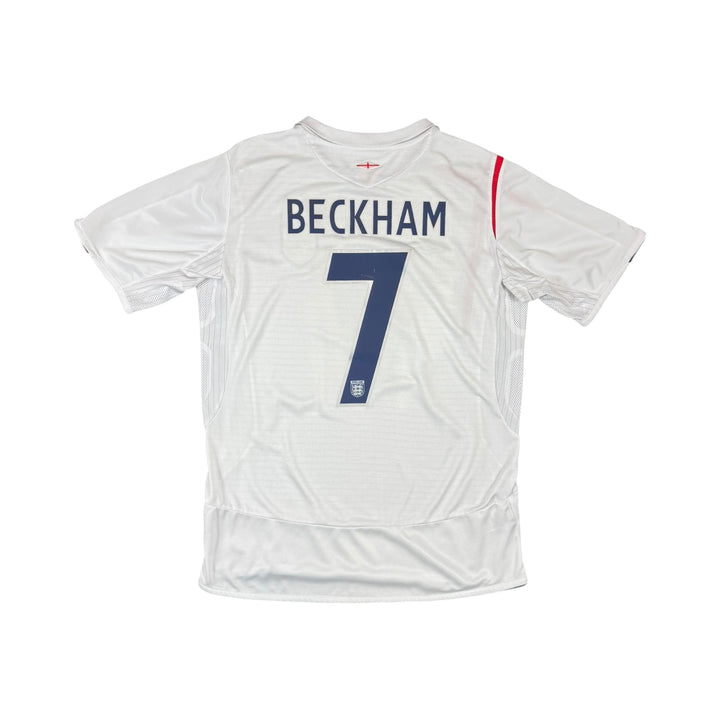 2005-07 England Umbro Home Shirt BECKHAM #7 - 9/10 - (M)