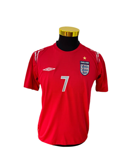 England 2004/06 David Beckham Home Football Jersey