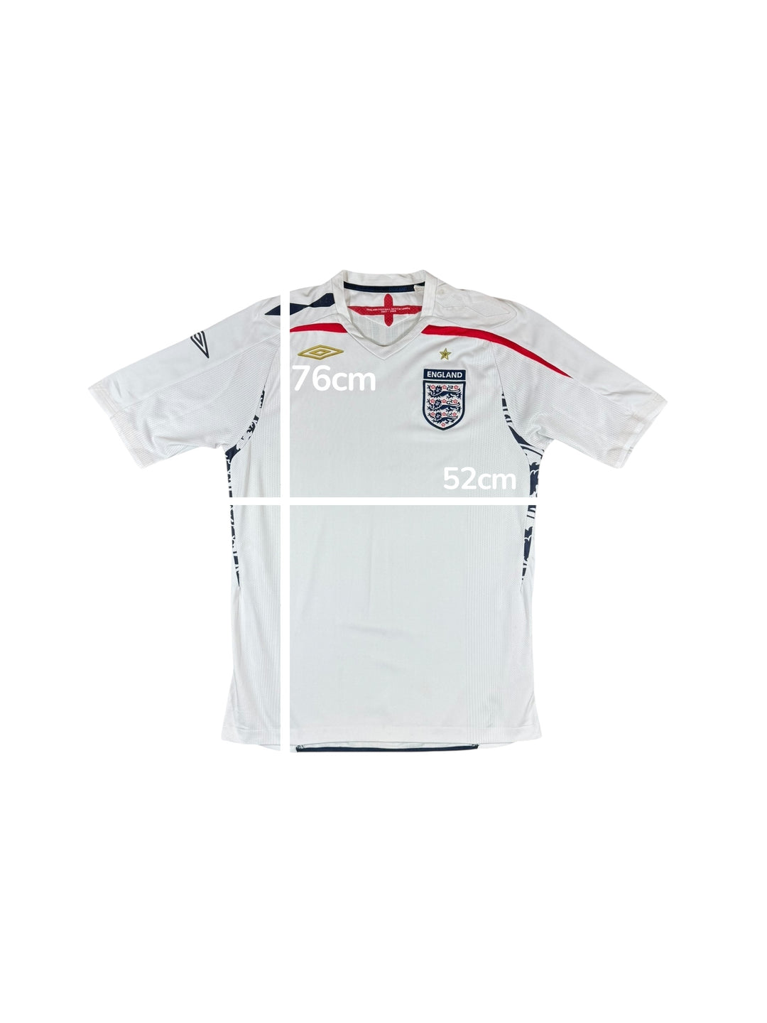 2007-09 England Umbro Home Shirt - 8/10 - (M)