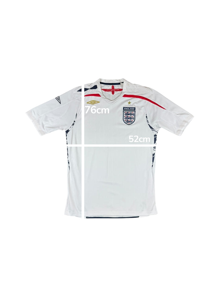 2007-09 England Umbro Home Shirt - 8/10 - (M)