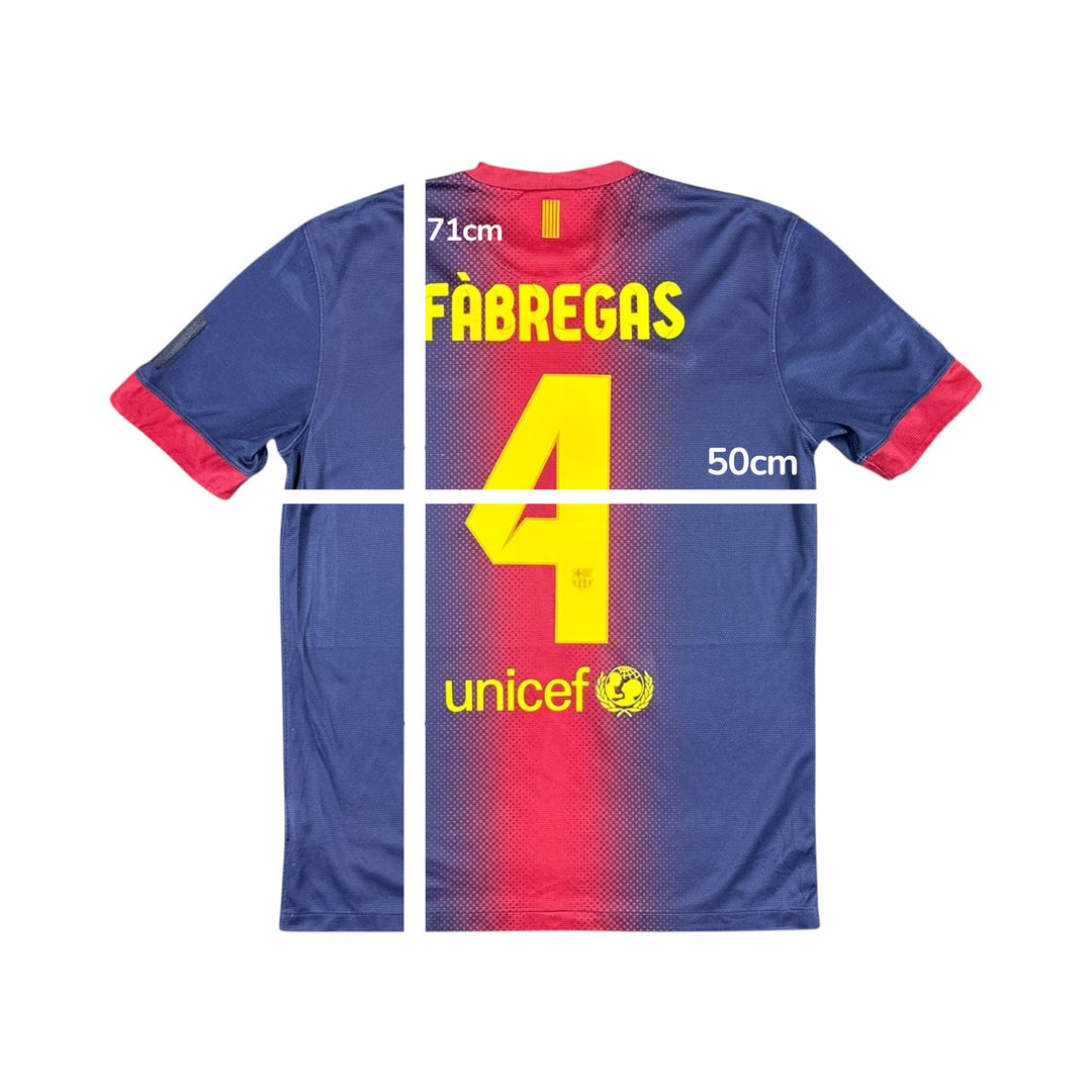 2012-13 Barcelona Nike Home Shirt #4 FABREGAS - 7/10 - (M)