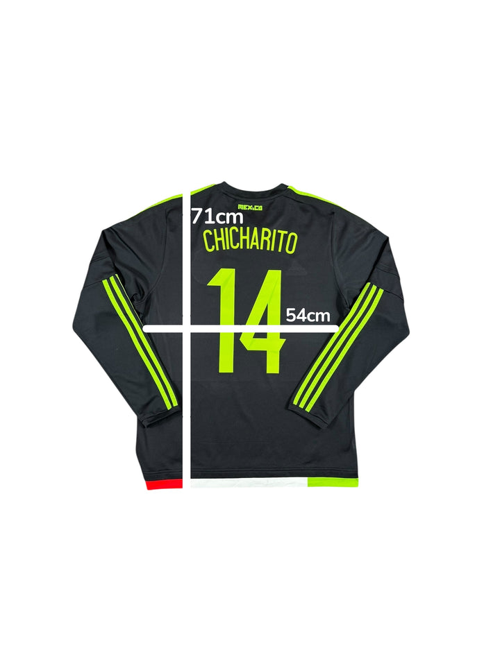 2015 Mexico Adidas Home Shirt Longsleeve #14 CHICHARITO - 10/10 - (L)
