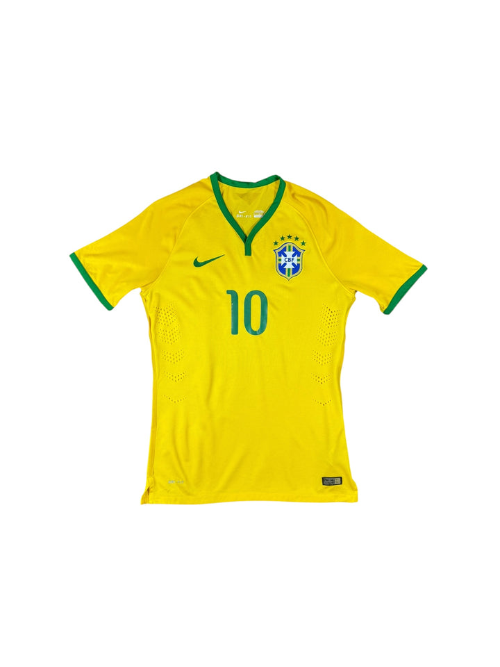 2014-15 Brazil Nike Home Shirt Player Authentic #10 NEYMAR JR - 7/10 - (M)