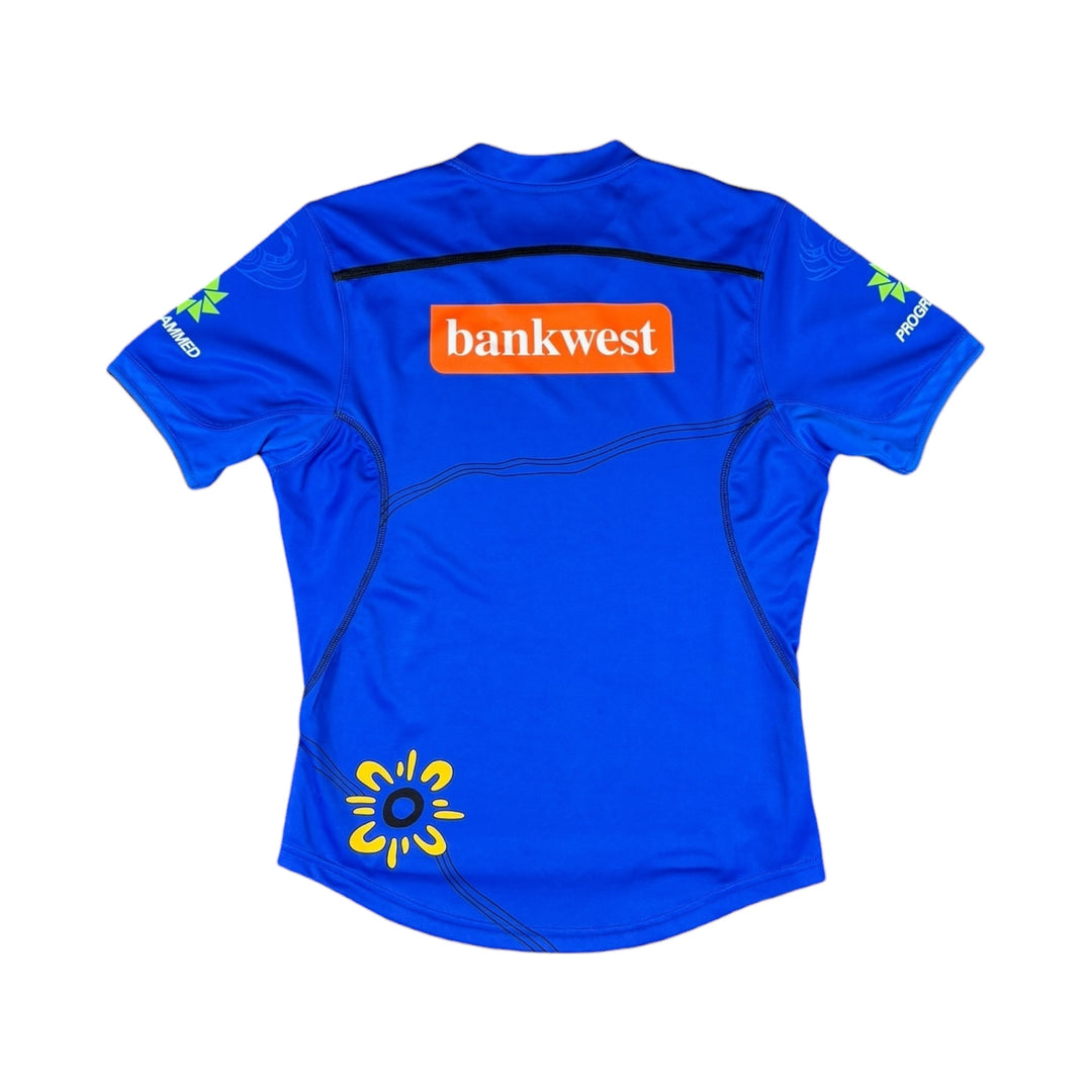 2018 Western Force BLK Home Rugby Indigenous Shirt - 7/10 - (M)