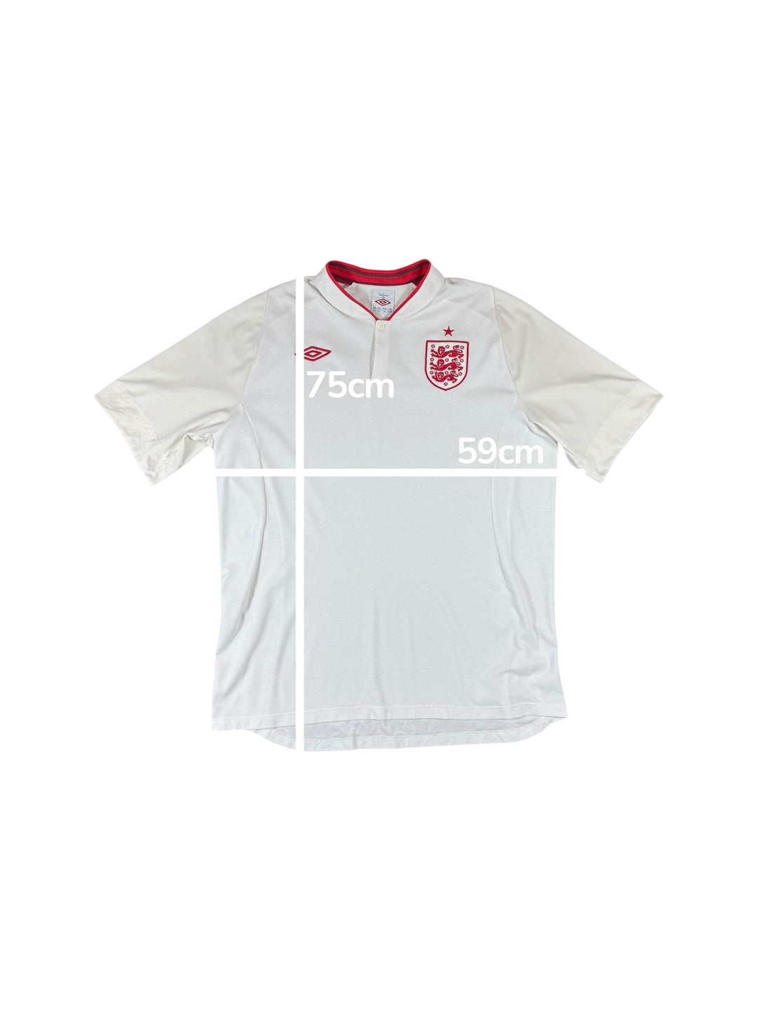 2012/13 England Umbro Home Shirt - 9/10 - (XL)
