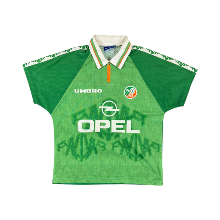 1996-98 Ireland Umbro Home Shirt Cropped - 8/10 - (L)