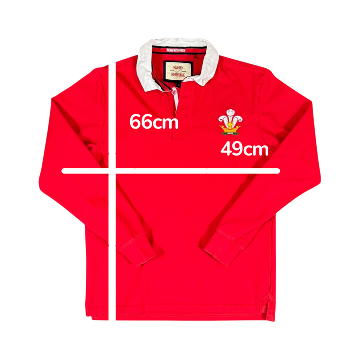 Wales Rugby Home Longsleeve Shirt - 10/10 - (S)