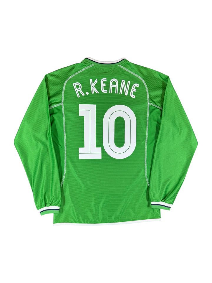 2001/03 Ireland Umbro Football Long Sleeve Shirt #10 Keane - 9/10 - (S)