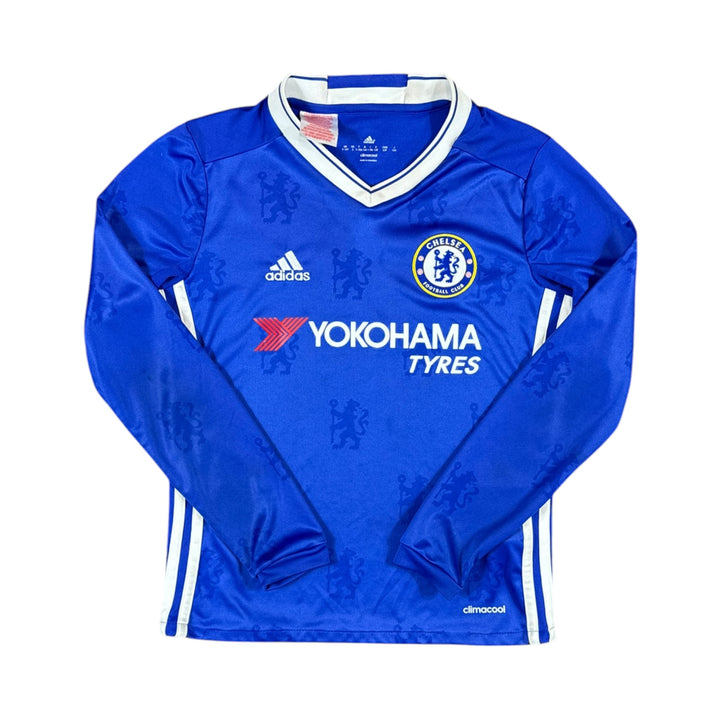 2016-17 Chelsea Home L/S Shirt + Shorts HAZARD #10 - 7/10 - (9-10 Years)