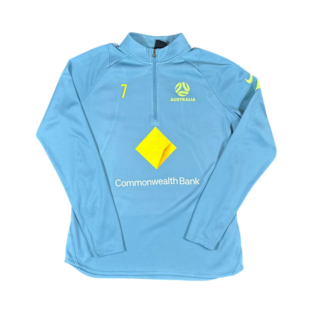 2022-23 Australia Nike 1/4 Zip Training Shirt Player Issue #7 - 9/10 - (M)