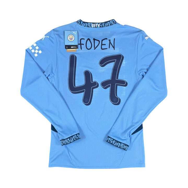2024-25 Manchester City Puma Home L/S Shirt #47 FODEN Brand New (S)