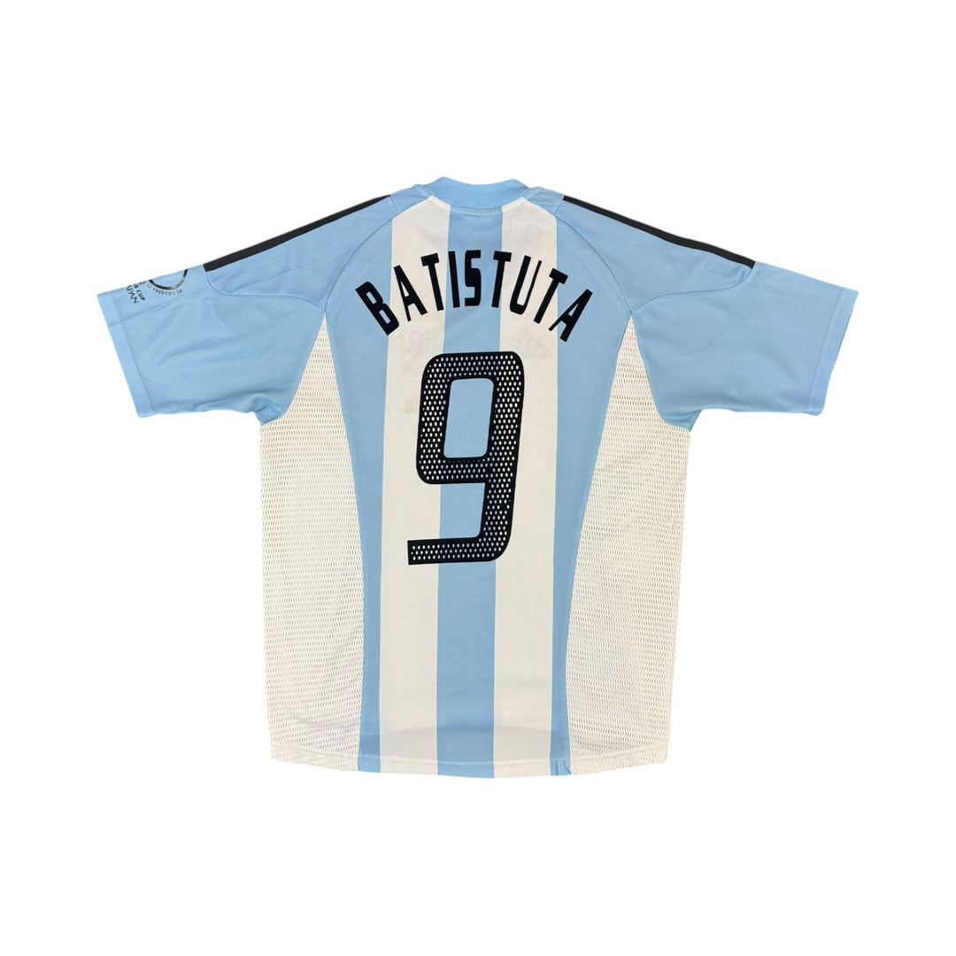 2002-04 Argentina Adidas Home Shirt BATISTUTA #9 - 8/10 -(M)