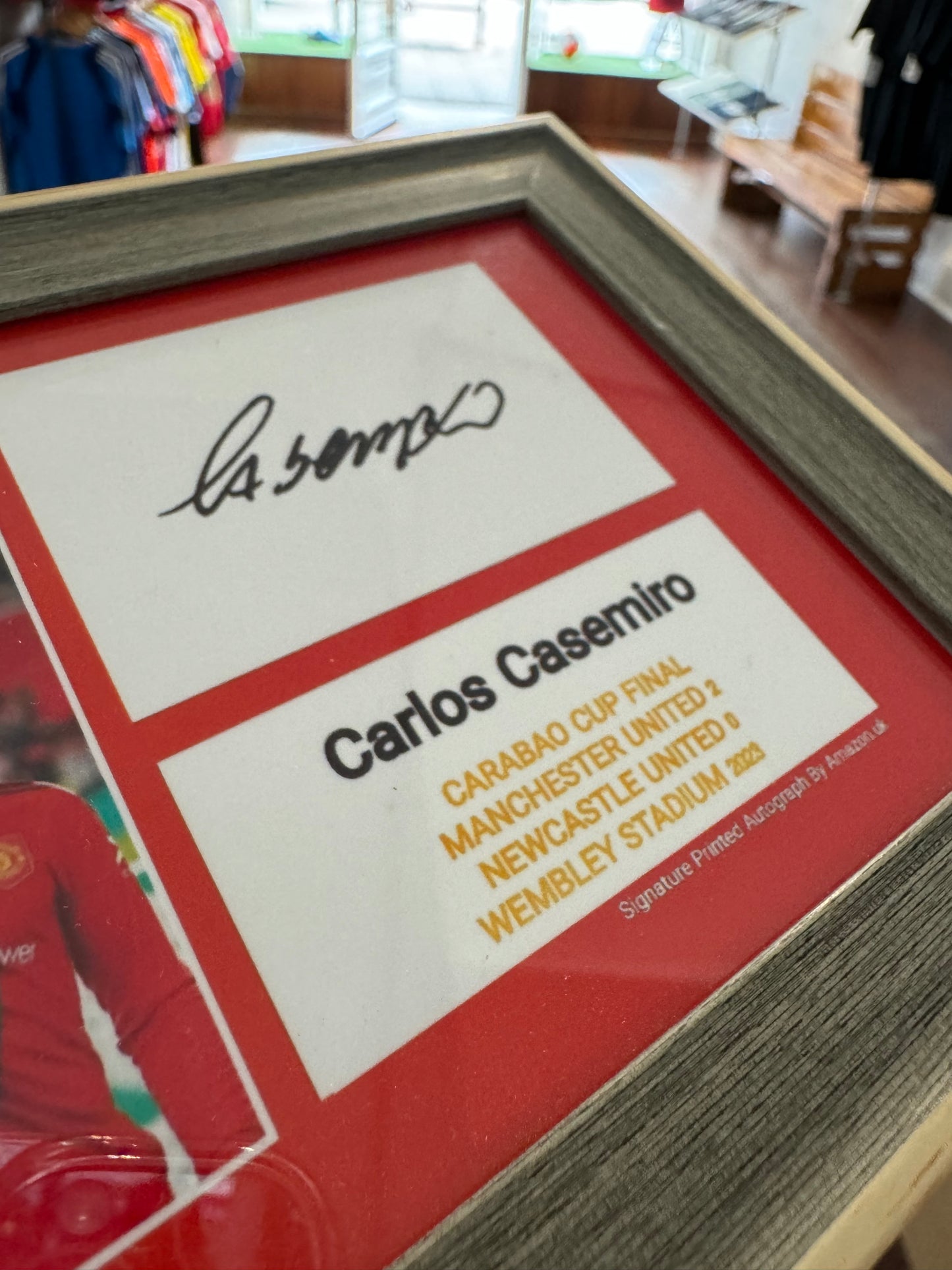 Carlos Casemiro Carabao Cup Final Manchester United Signed Picture