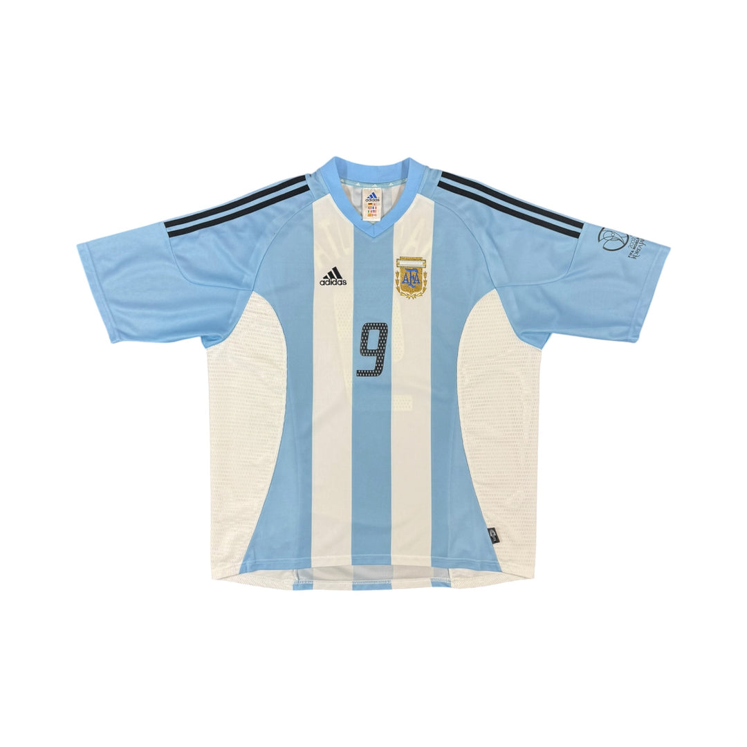 2002-04 Argentina Adidas Home Shirt BATISTUTA #9 - 9/10 - (XL)