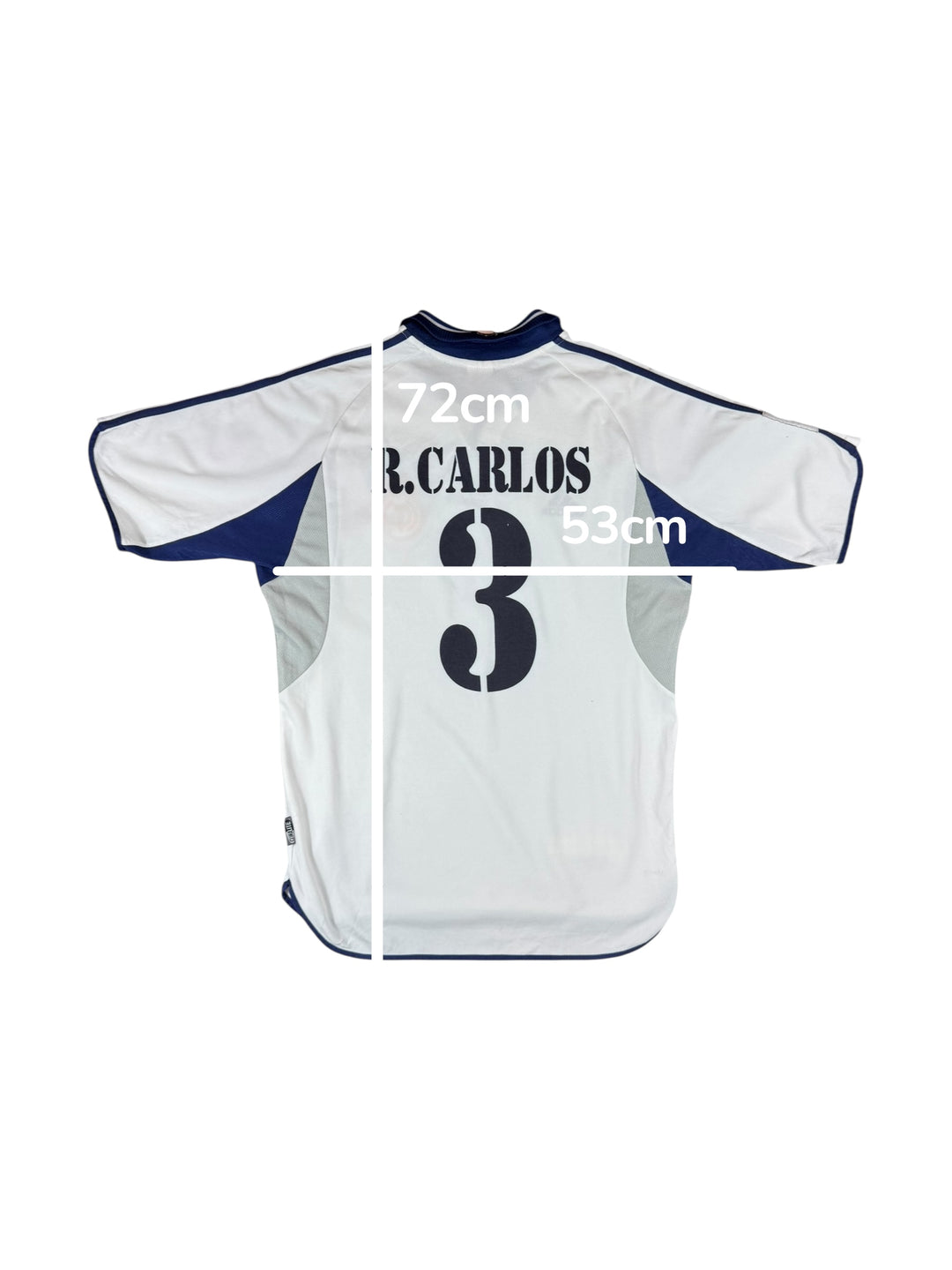 2000/01 Real Madrid Adidas Home Shirt #3 R. CARLOS - 8/10 - (S)