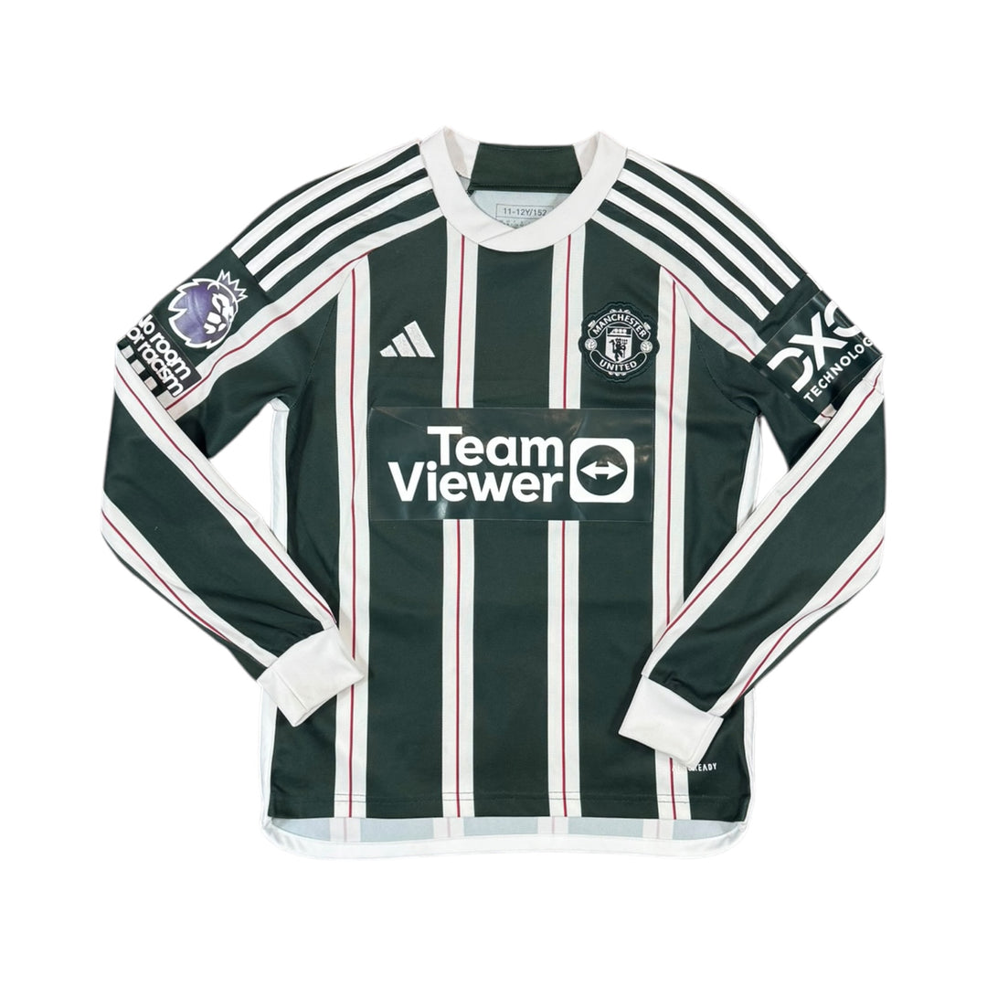 2023-24 Manchester United Away L/S Shirt #37 MAINOO - 9/10 - (11-12 Years)