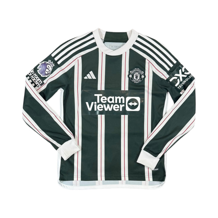 2023-24 Manchester United Away L/S Shirt #37 MAINOO - 9/10 - (11-12 Years)