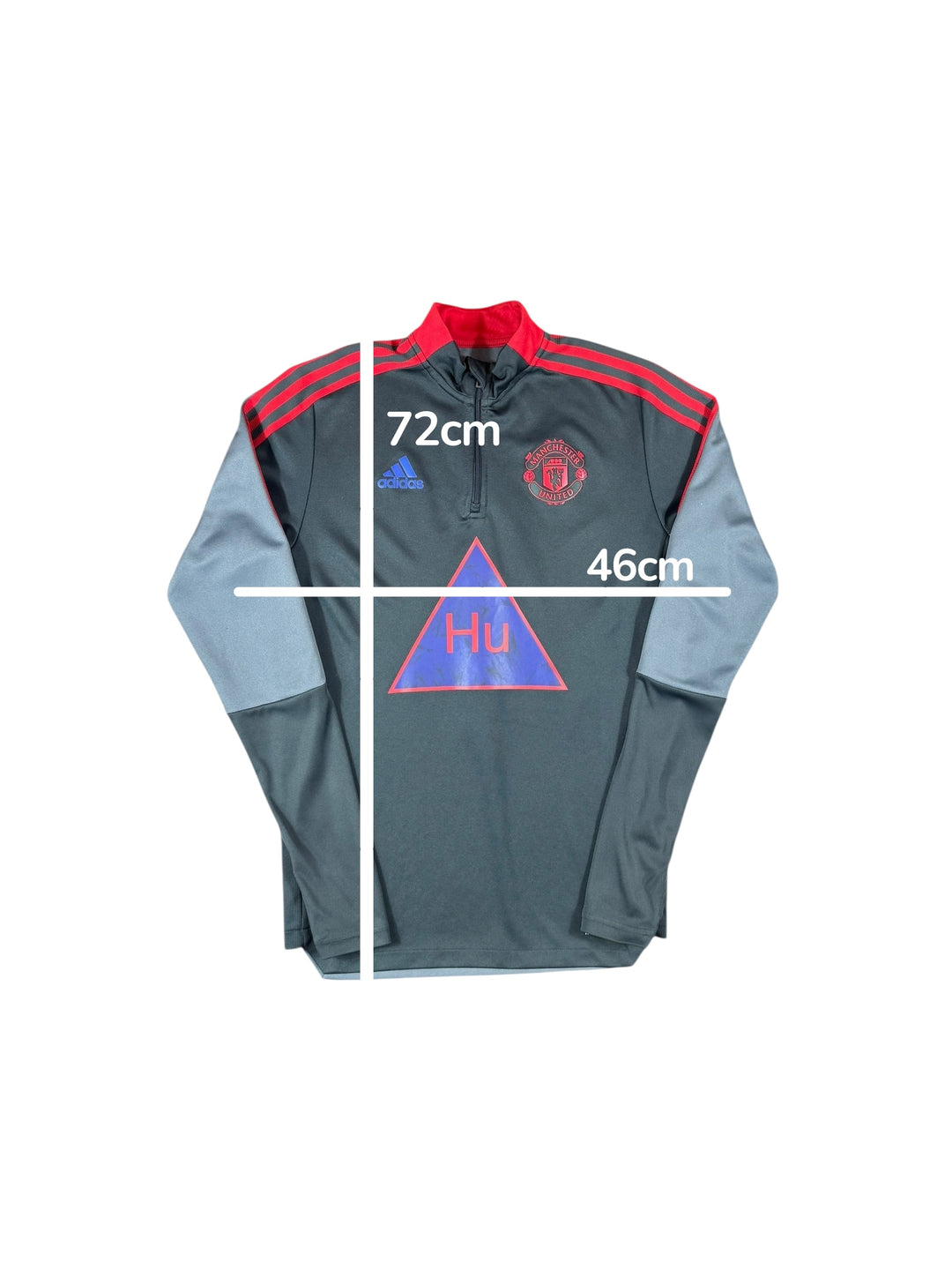 2020-21 Manchester United Adidas 1/4 Zip Training Jacket Human Race - 8/10 - (S)