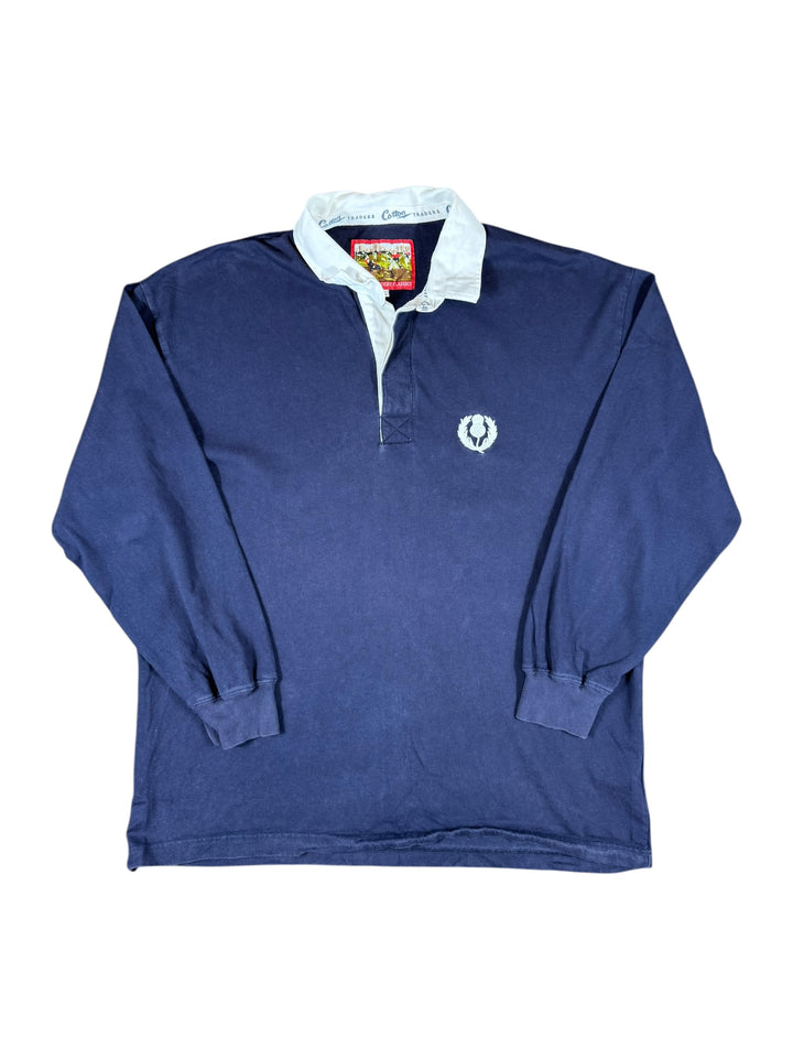 1990s Scotland Cotton Traders Long Sleeve Rugby Shirt - 9/10 - (XL)