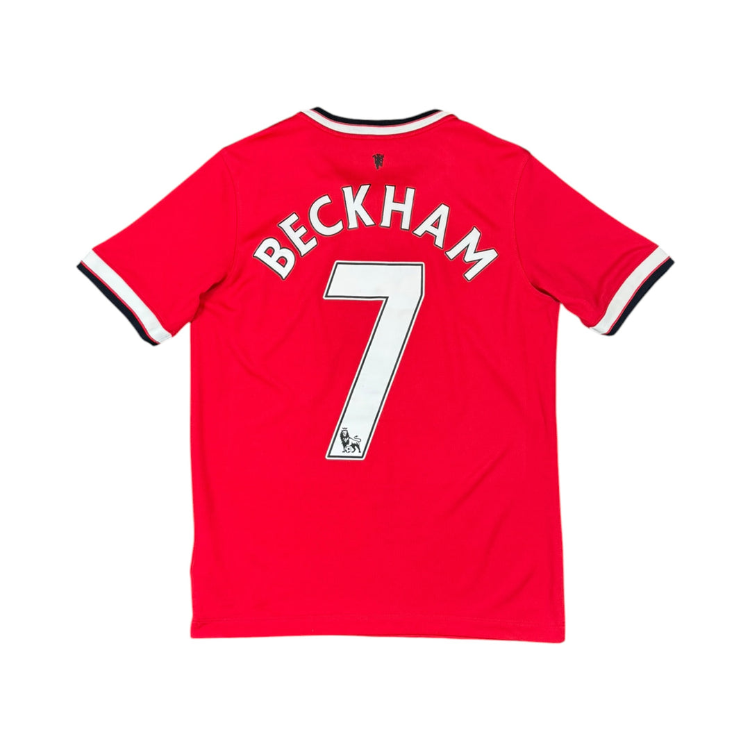 2014-15 Manchester United Nike Home Shirt BECKHAM #7 - 9/10 - (15-16 Years)