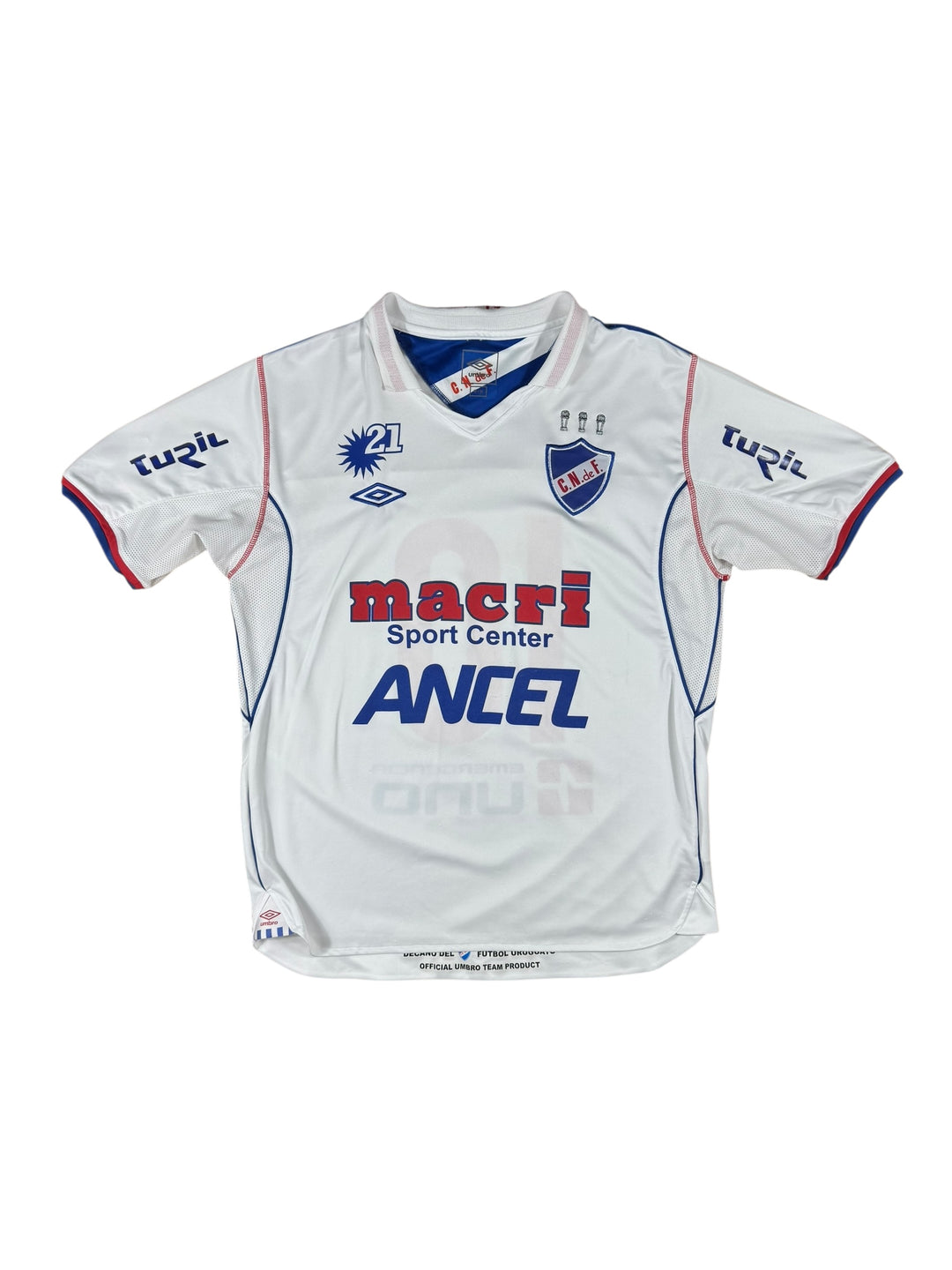 2010 Club Nacional Umbro Home Football Shirt #10 THIAGO GENTIL - 9/10 - (M)