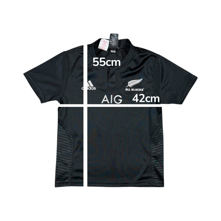 2014-15 New Zealand Adidas Home Rugby Shirt - 9/10 - (9-10 Years)
