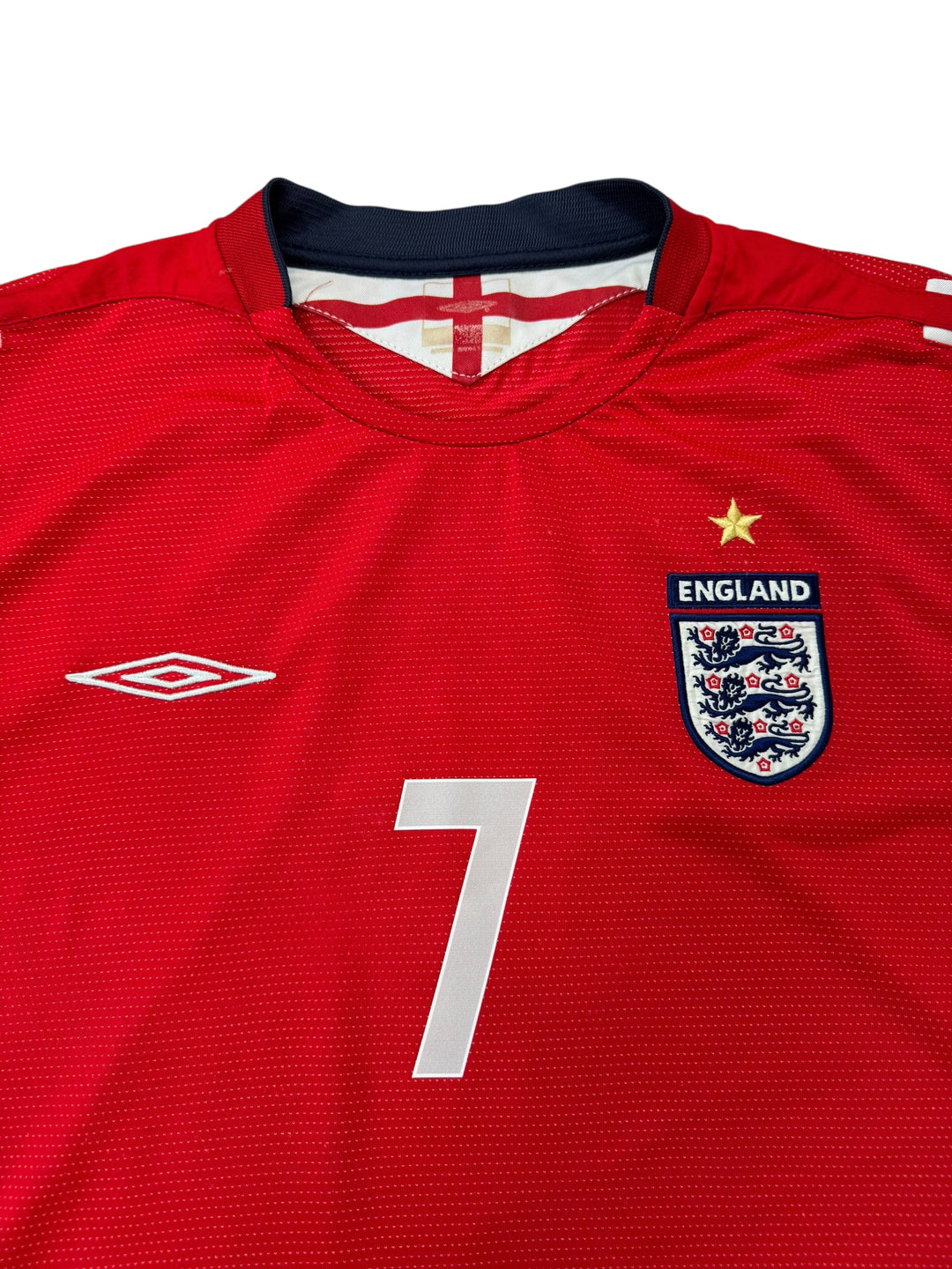 2004/06 England Umbro Away Football Shirt #7 BECKHAM - 6/10 - (2XL)