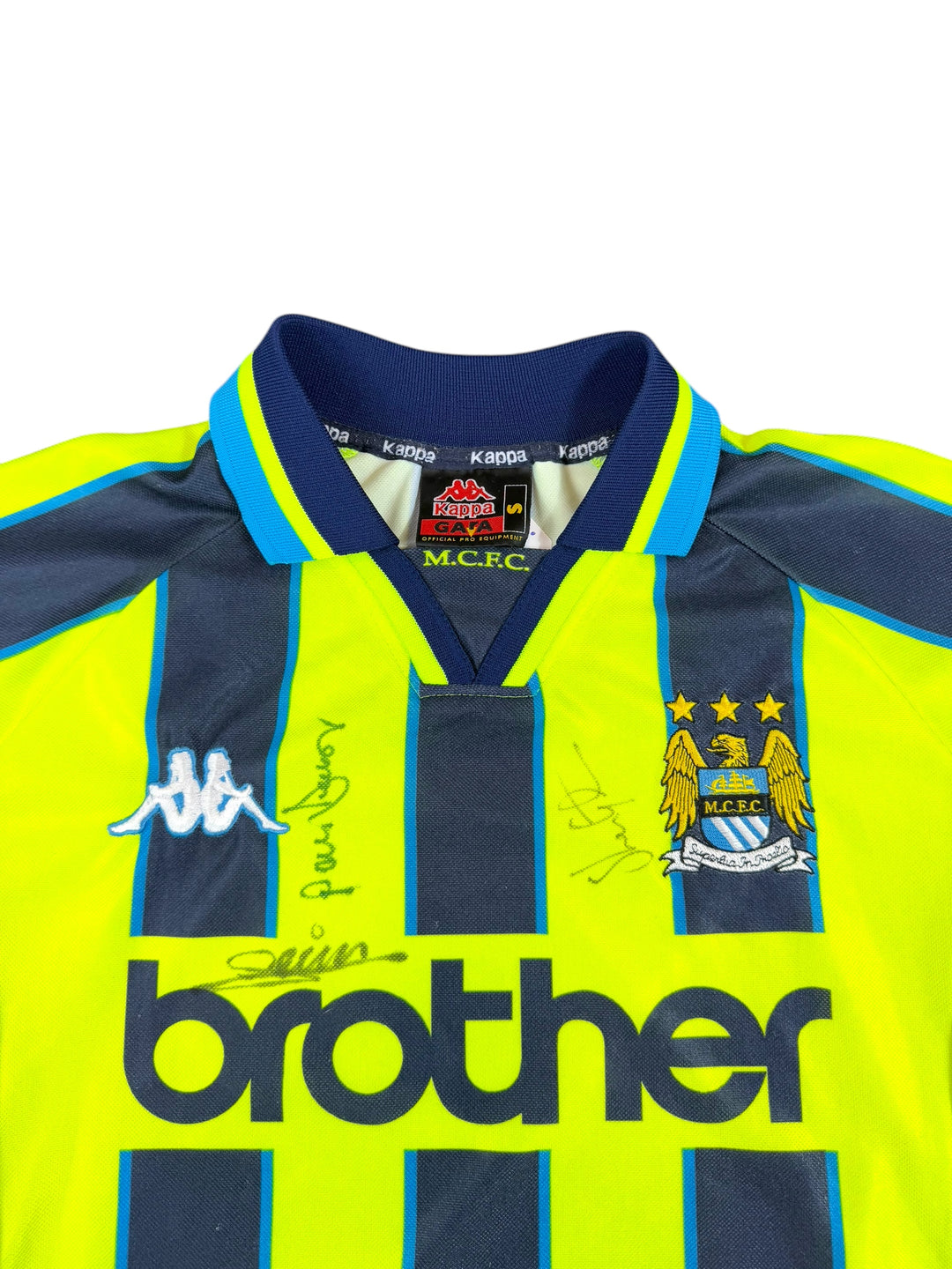 1998/99 Manchester City Kappa Football Shirt Signed - 9/10 - (S)