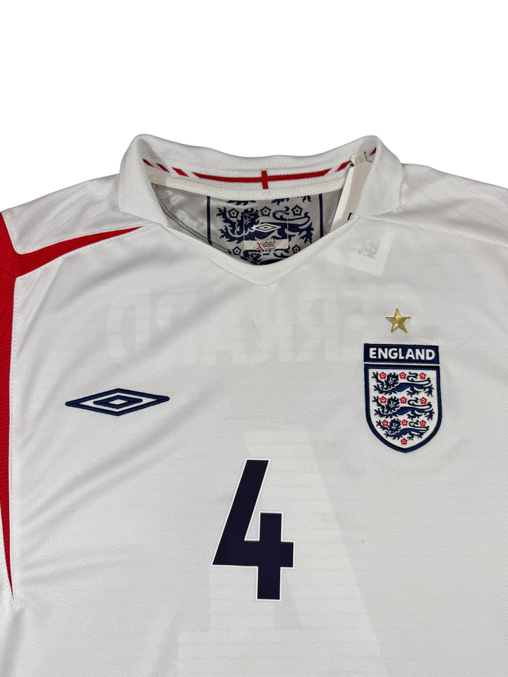 2005/07 England Umbro Home Football Shirt #4 GERRARD - 8/10 - (XL)