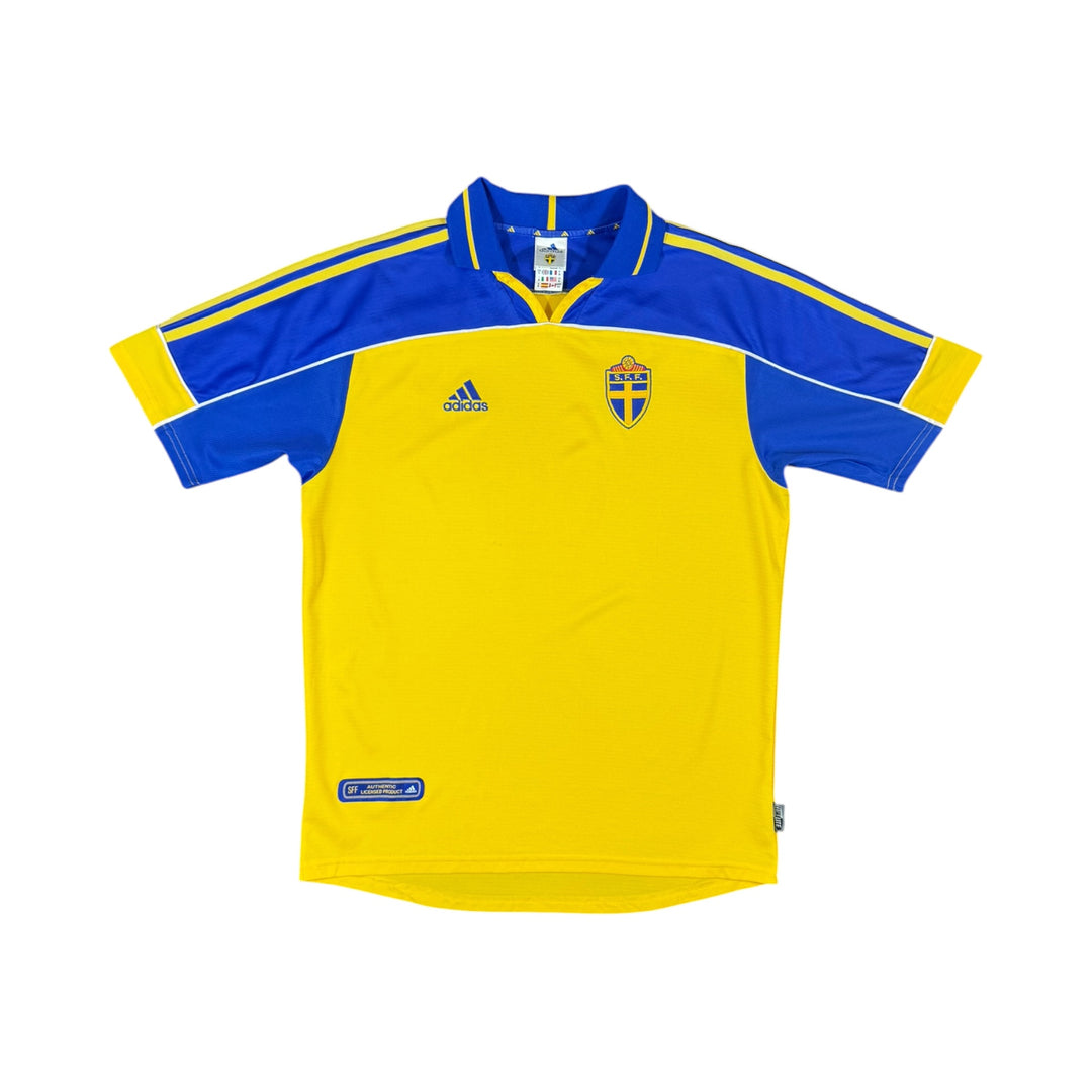 2000-02 Sweden Adidas Home Shirt - 9/10 - (M)