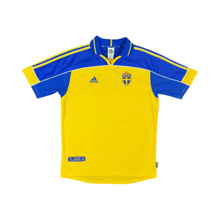 2000-02 Sweden Adidas Home Shirt - 9/10 - (M)