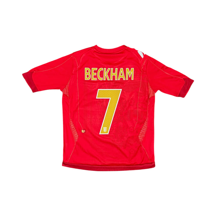 2006-08 England Away Shirt + Shorts BECKHAM #7 - 7/10 - (8-10 Years)