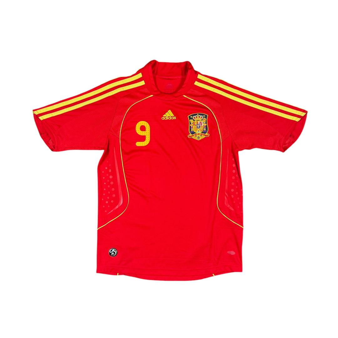 2007-09 Spain Adidas Home Shirt TORRES #9 - 9/10 - (13-14 Years)