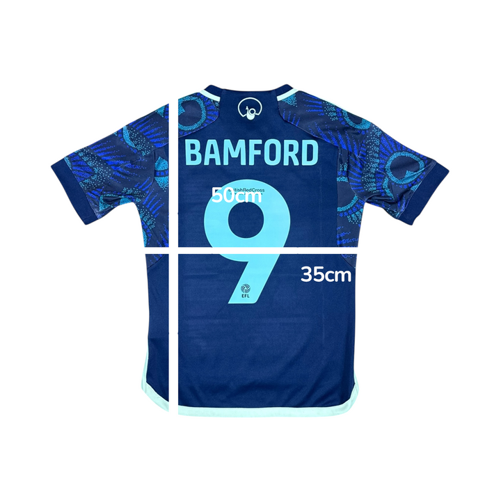 2023-24 Leeds Adidas Away Shirt #9 BAMFORD - 10/10 - (7-8 Years)