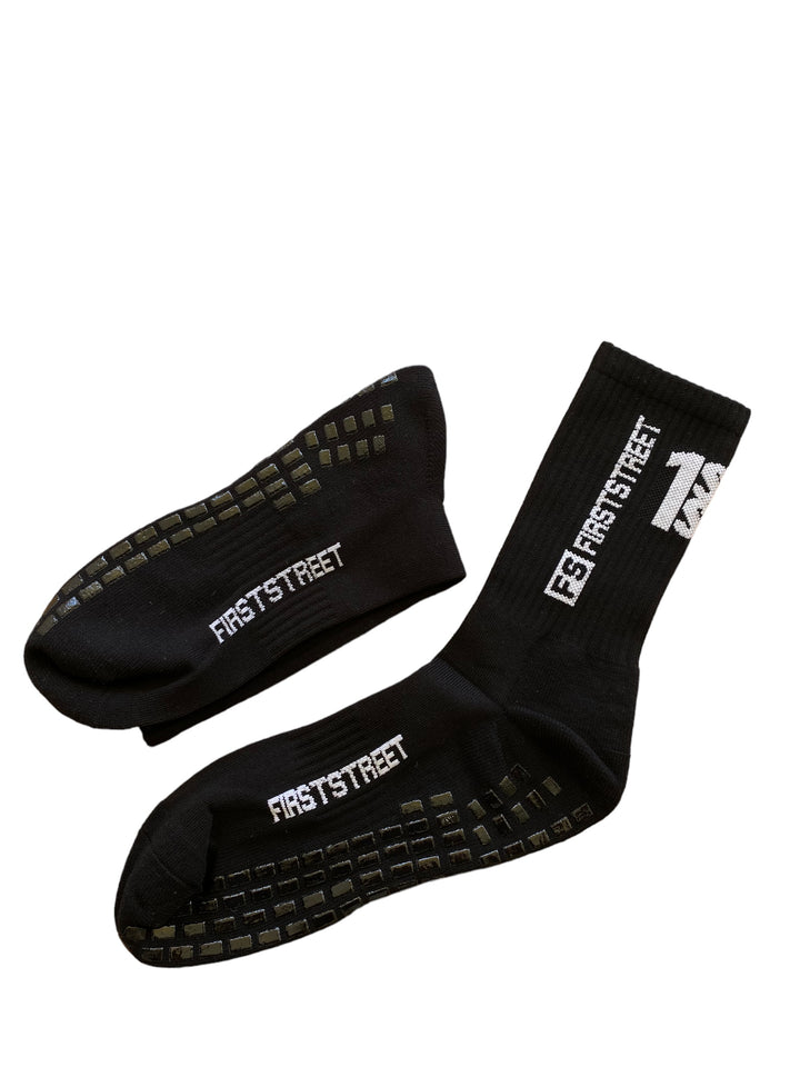 First Street Black Grip Socks (US7 - US13)