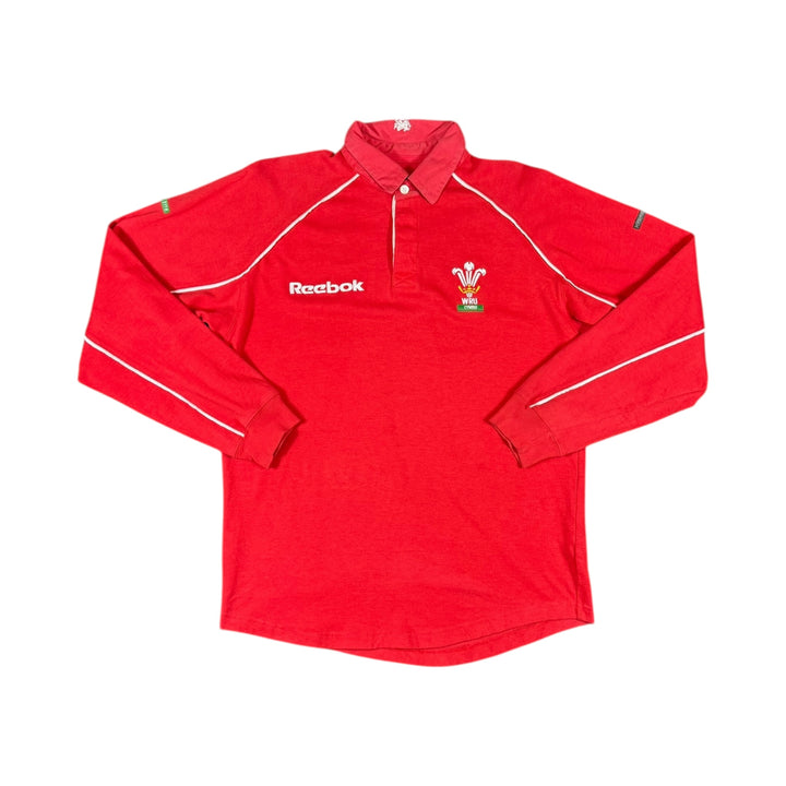 2001-02 Wales Reebok Home Rugby Longsleeve Shirt - 9/10 - (L)