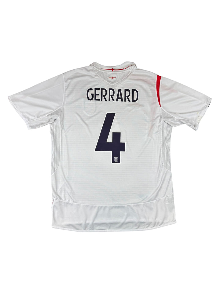 2005/07 England Umbro Home Football Shirt #4 GERRARD - 8/10 - (XL)