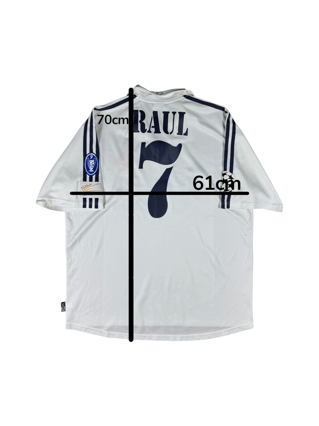 2002/03 Real Madrid Adidas Home Football Shirt #7 RAUL - 8/10 - (XL)