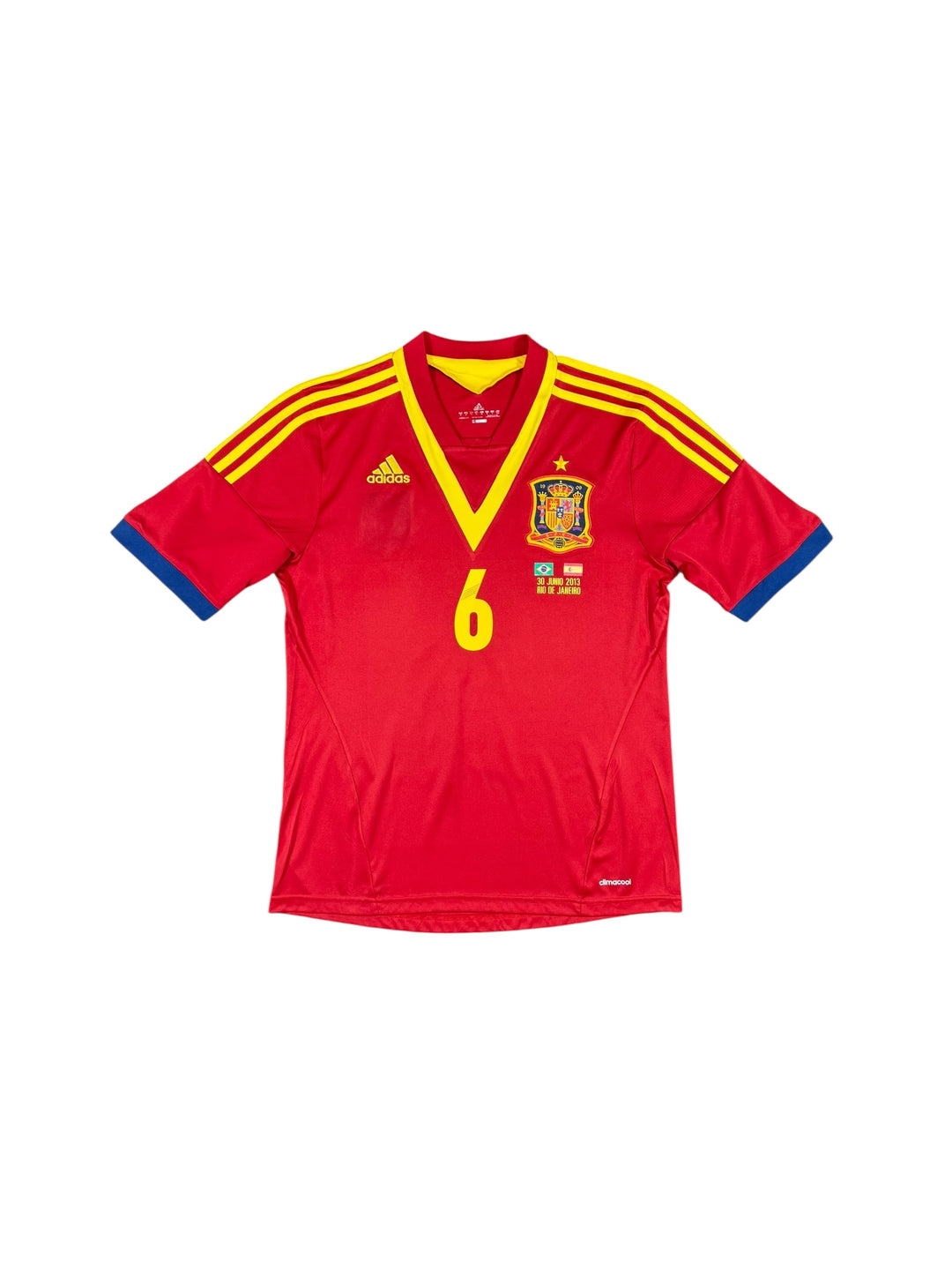 2012-13 Spain Adidas Home Shirt "Match Details" #6 INIESTA - 7/10 - (M)