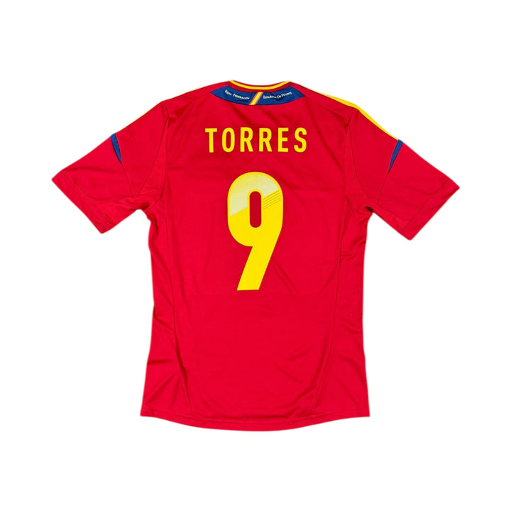 2011-12 Spain Adidas Home Shirt Euro Final Match Detail #9 TORRES - 9/10 - (S)