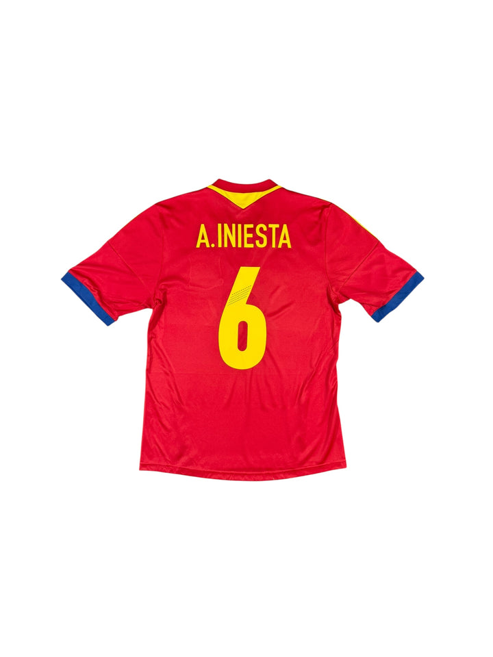 2012-13 Spain Adidas Home Shirt "Match Details" #6 INIESTA - 7/10 - (M)